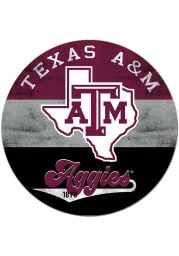 KH Sports Fan Texas A&M Aggies 20x20 Retro Multi Color Circle Sign