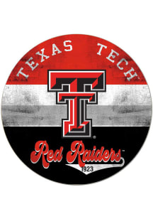KH Sports Fan Texas Tech Red Raiders 20x20 Retro Multi Color Circle Sign