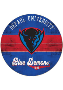KH Sports Fan DePaul Blue Demons 20x20 Retro Multi Color Circle Sign