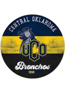 KH Sports Fan Central Oklahoma Bronchos 20x20 Retro Multi Color Circle Sign