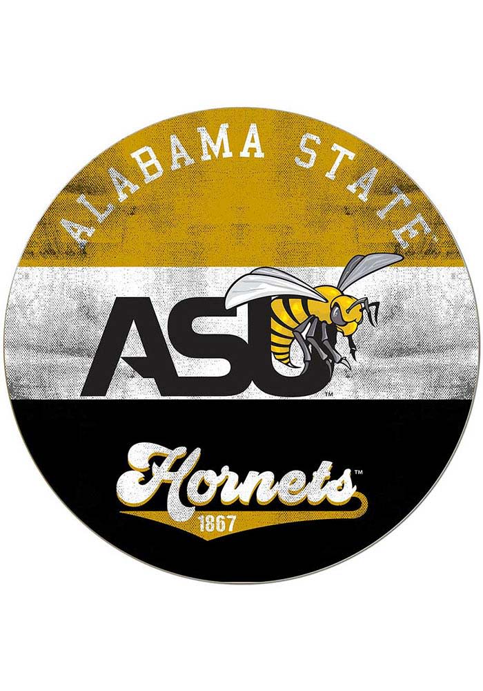 KH Sports Fan Alabama State 20x20 Retro Multi Color Circle Sign