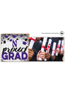 Purple Northwestern Wildcats Proud Grad Floating Picture Frame