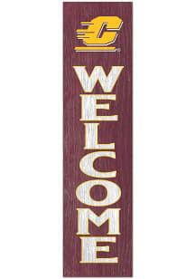 KH Sports Fan Central Michigan Chippewas 11x46 Welcome Leaning Sign