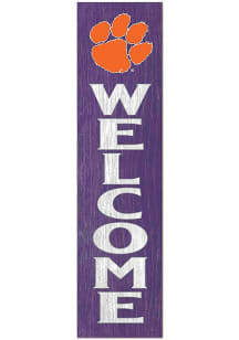 KH Sports Fan Clemson Tigers 11x46 Welcome Leaning Sign