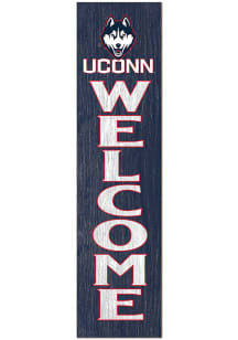 KH Sports Fan UConn Huskies 11x46 Welcome Leaning Sign
