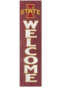 KH Sports Fan Iowa State Cyclones 11x46 Welcome Leaning Sign