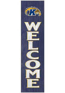 KH Sports Fan Kent State Golden Flashes 11x46 Welcome Leaning Sign