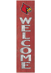 KH Sports Fan Louisville Cardinals 11x46 Welcome Leaning Sign