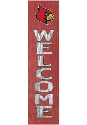 KH Sports Fan Louisville Cardinals 12x48 Welcome Leaning Sign