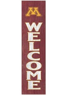Red Minnesota Golden Gophers 11x46 Welcome Leaning Sign