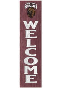 KH Sports Fan Montana Grizzlies 11x46 Welcome Leaning Sign