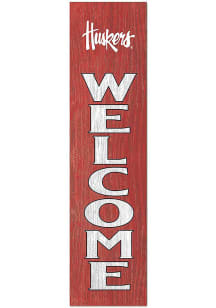 KH Sports Fan Nebraska Cornhuskers 11x46 Welcome Leaning Sign