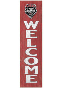 KH Sports Fan New Mexico Lobos 11x46 Welcome Leaning Sign