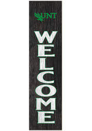 KH Sports Fan North Texas Mean Green 12x48 Welcome Leaning Sign