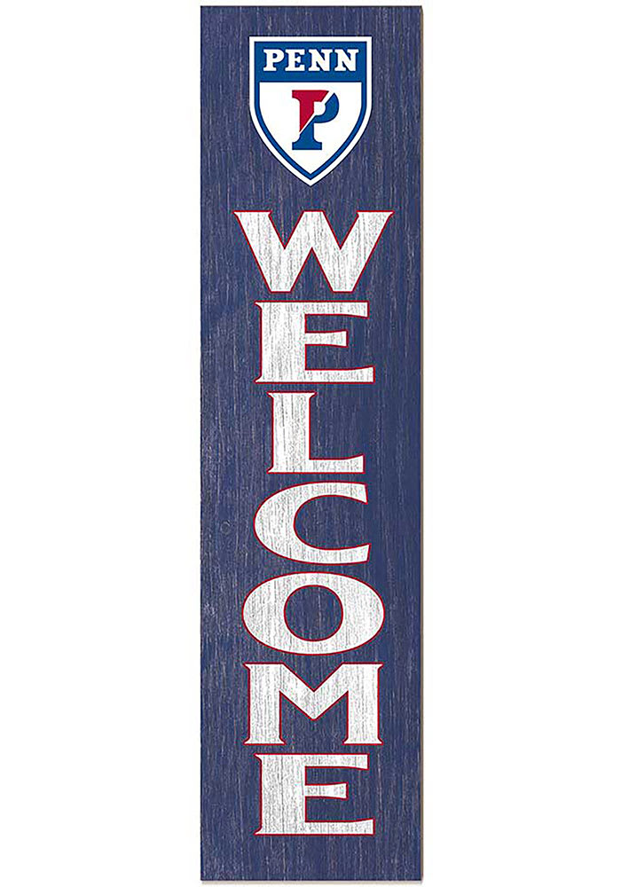 KH Sports Fan Pennsylvania Quakers 12x48 Welcome Leaning Sign