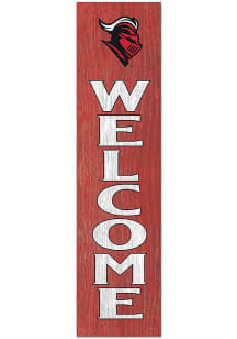 Red Rutgers Scarlet Knights 11x46 Welcome Leaning Sign