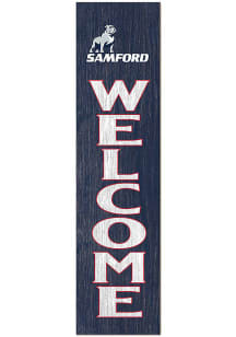 KH Sports Fan Samford University Bulldogs 11x46 Welcome Leaning Sign