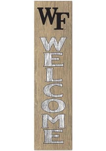 KH Sports Fan Wake Forest Demon Deacons 11x46 Welcome Leaning Sign