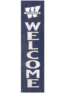 KH Sports Fan Washburn Ichabods 11x46 Welcome Leaning Sign