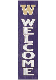 KH Sports Fan Washington Huskies 11x46 Welcome Leaning Sign