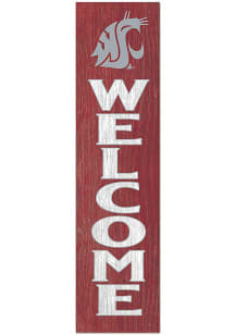KH Sports Fan Washington State Cougars 11x46 Welcome Leaning Sign