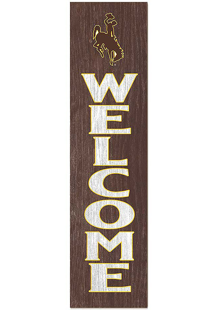 KH Sports Fan Wyoming Cowboys 12x48 Welcome Leaning Sign