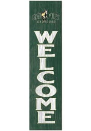 KH Sports Fan Cal Poly Mustangs 12x48 Welcome Leaning Sign