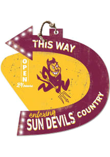 KH Sports Fan Arizona State Sun Devils This Way Arrow Sign