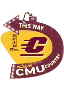KH Sports Fan Central Michigan Chippewas This Way Arrow Sign