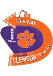 KH Sports Fan Clemson Tigers This Way Arrow Sign