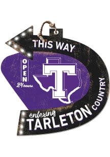 KH Sports Fan Tarleton State Texans This Way Arrow Sign