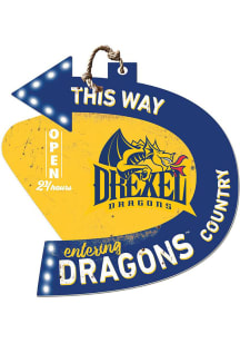 KH Sports Fan Drexel Dragons This Way Arrow Sign