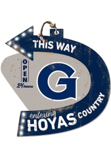 KH Sports Fan Georgetown Hoyas This Way Arrow Sign