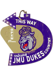 KH Sports Fan James Madison Dukes This Way Arrow Sign