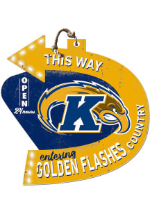 KH Sports Fan Kent State Golden Flashes This Way Arrow Sign