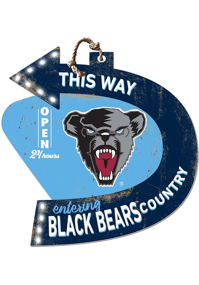 KH Sports Fan Maine Black Bears This Way Arrow Sign
