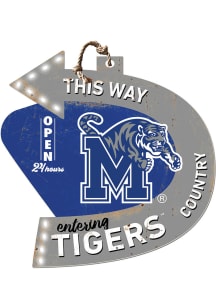 KH Sports Fan Memphis Tigers This Way Arrow Sign