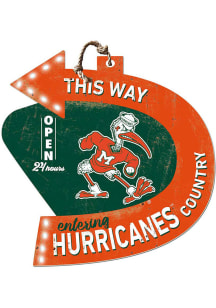 KH Sports Fan Miami Hurricanes This Way Arrow Sign