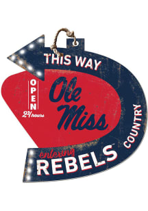 KH Sports Fan Ole Miss Rebels This Way Arrow Sign