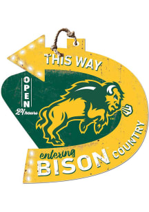 KH Sports Fan North Dakota State Bison This Way Arrow Sign