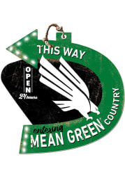 KH Sports Fan North Texas Mean Green This Way Arrow Sign