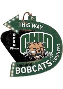 KH Sports Fan Ohio Bobcats This Way Arrow Sign