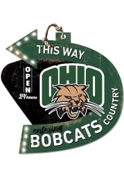KH Sports Fan Ohio Bobcats This Way Arrow Sign