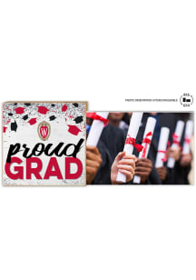 Red Wisconsin Badgers Proud Grad Floating Picture Frame