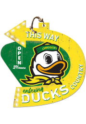 KH Sports Fan Oregon Ducks This Way Arrow Sign