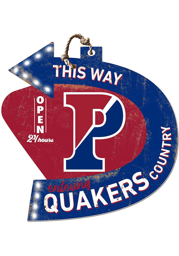 KH Sports Fan Pennsylvania Quakers This Way Arrow Sign