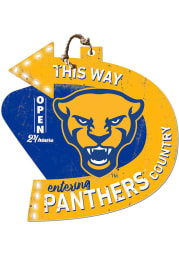 KH Sports Fan Pitt Panthers This Way Arrow Sign