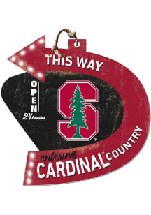 KH Sports Fan Stanford Cardinal This Way Arrow Sign