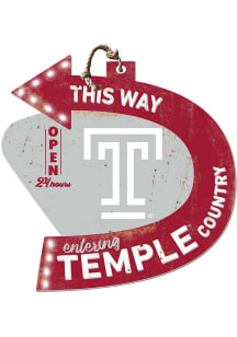 KH Sports Fan Temple Owls This Way Arrow Sign