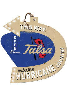 KH Sports Fan Tulsa Golden Hurricane This Way Arrow Sign
